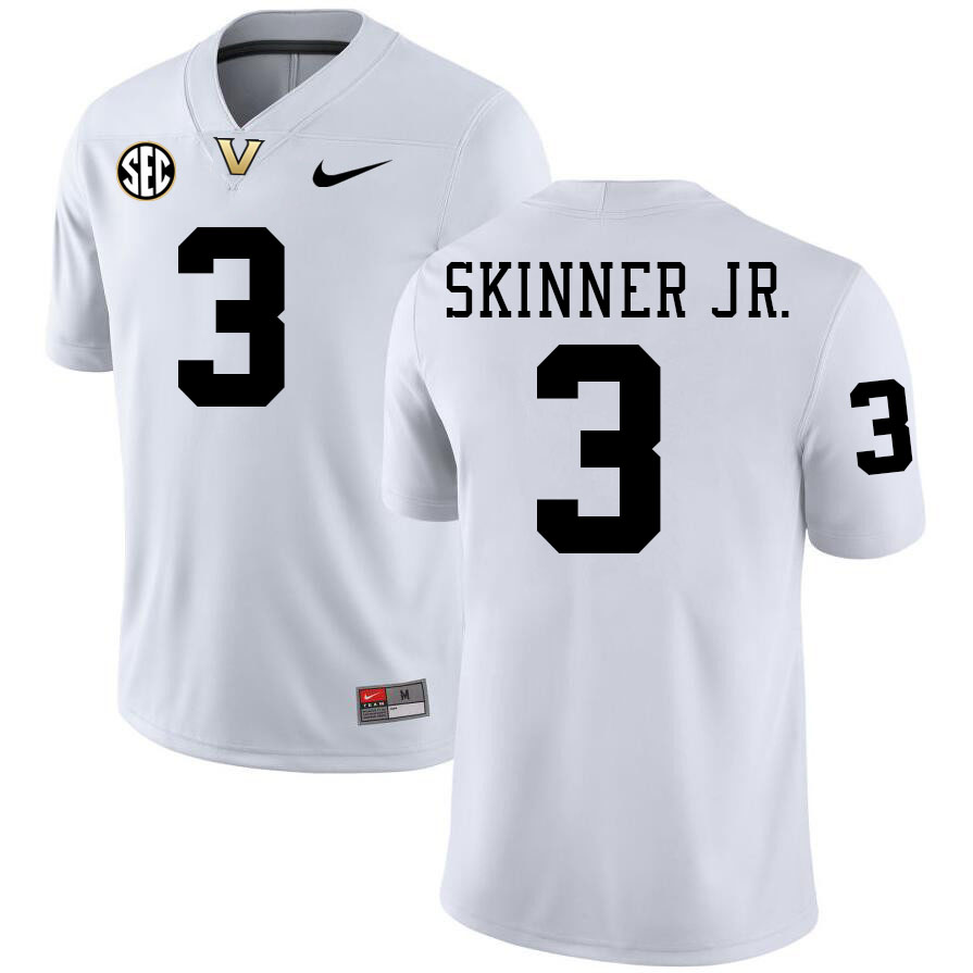 Quincy Skinner Jr. Jersey,Vanderbilt Commodores #3 Quincy Skinner Jr. Football Jersey,Uniforms-White